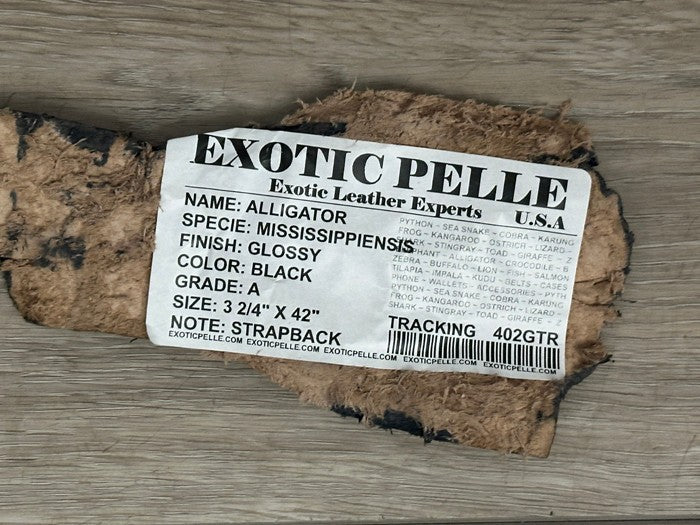 Genuine Alligator Backstrap HornBack Hide Leather Crocodile Skin Gator Croc 402