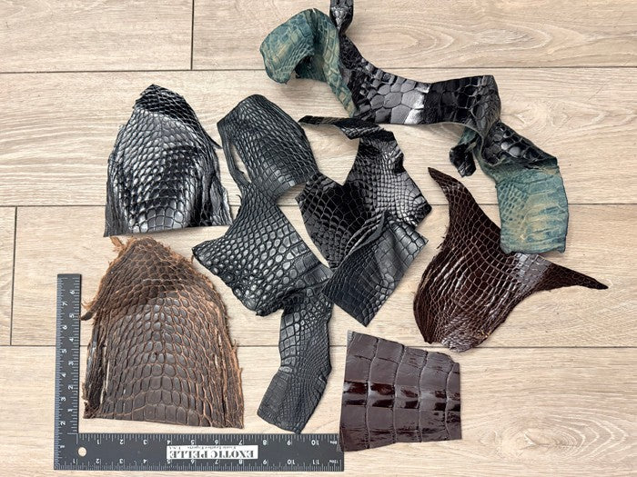 Assorted Genuine Alligator Leather Scraps 156 product photo 2