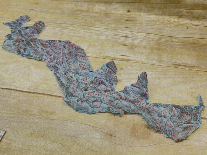 Cotton Candy Pirarucu Hide Genuine Skin Arapaimia Gigas Scrap Fish Leather 199