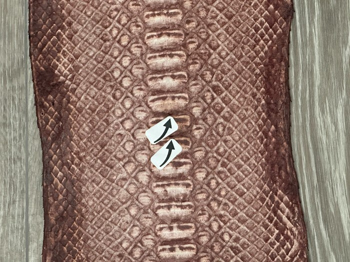 Mahogany big Genuine Python Snakeskin Leather real hide snake skin Boa 293