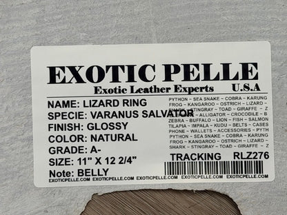 Natural Glossy Genuine Water Monitor Java Ring Lizard Leather 276 product photo 3
