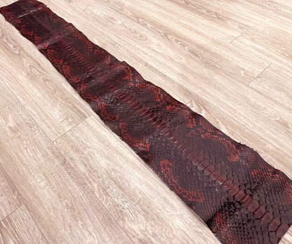 Mahogany big Genuine Python Snakeskin Leather real hide snake skin Boa 293