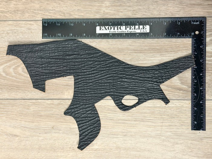 BLACK Genuine Shark Hide Skin Taxidermy Sharkskin Leather exotic Fish Tanned 238