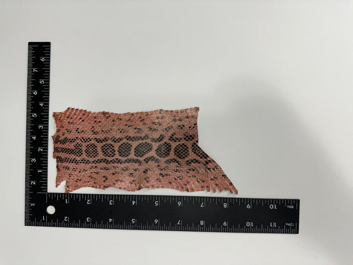 PINK Natural Genuine Anaconda Snake skin Leather real hide python boa rattle 174