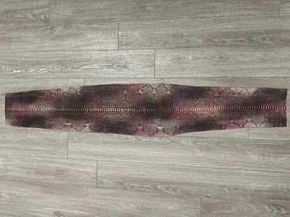 Big Multicolor Python Suede Nubuck Genuine Leather real hide snake skin 308