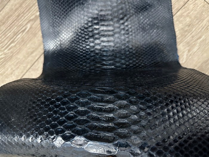 Candy Blue Glossy - Pearl Genuine Python Leather PYTS102 product photo 6
