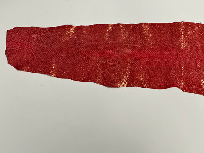 Red Gold Genuine Anaconda Snakeskin Leather real hide snake skin python boa 165