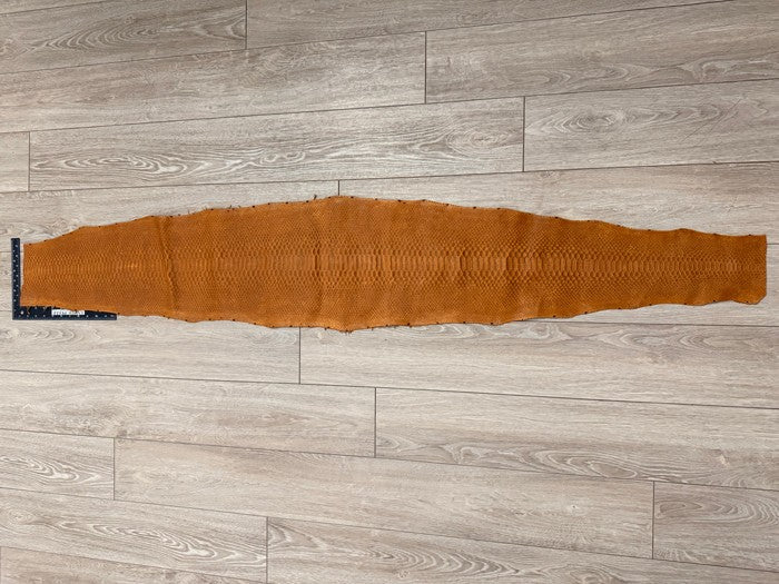 Copper Satin Genuine Short-Tail Python Snake Leather 180 product photo 2