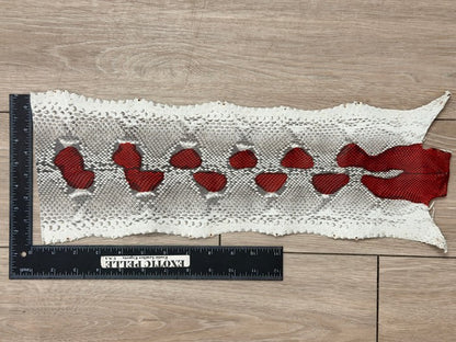 Genuine Reticulated Python Leather Red Center, product photo 2