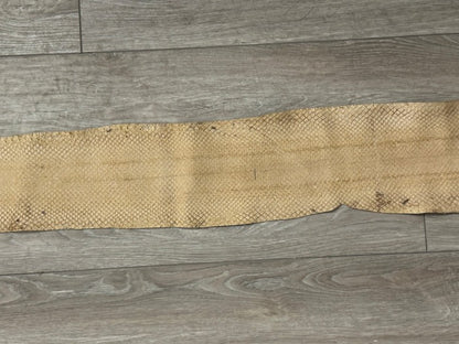 Tan Glossy Genuine Anaconda Leather real hide snake skin python boa rattle 327