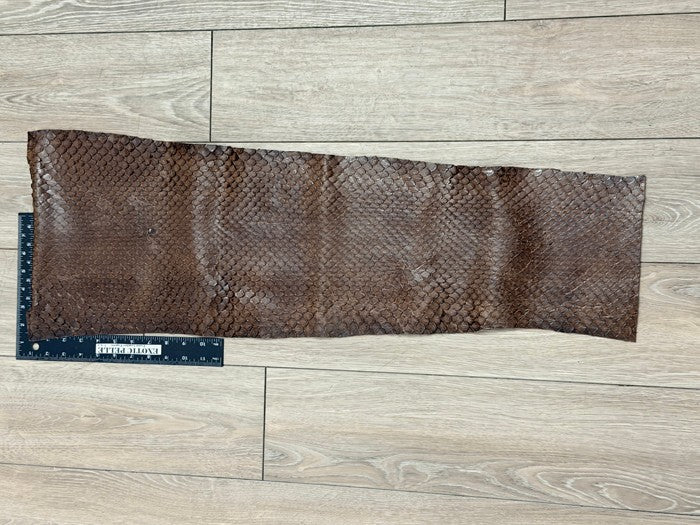 Brown Glossy Genuine Anaconda Leather ANC540 product photo 2