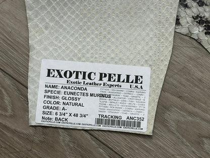 Natural Genuine Anaconda Snake skin Leather hide python real boa rattle 352