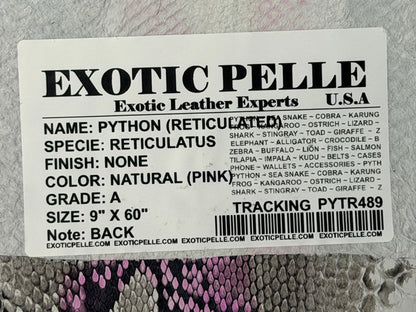 Natural With Pink Highlights Genuine Python Leather 489 product photo 4