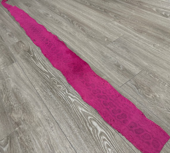 Pink Natural Pattern Genuine Anaconda Snake Leather 264 product photo 1