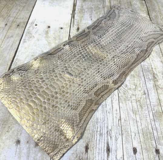 Gold Burmese Python Genuine Snake Leather real hide snake skin Rattle boa 114