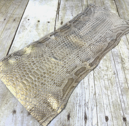 Gold Burmese Python Genuine Snake Leather real hide snake skin Rattle boa 114