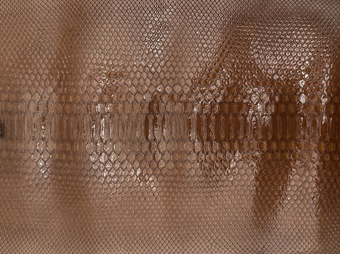 Brandy Genuine Python Leather real brown hide genuine snake skin Rattle tan 145