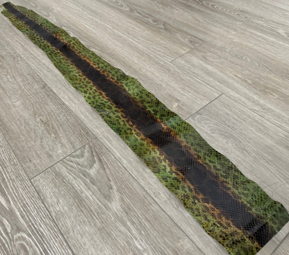 Green Natural Genuine Anaconda Snakeskin Leather real hide snake skin python 345