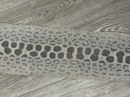 Grey Blue Genuine Anaconda Leather real hide snake skin python boa Rattle 272