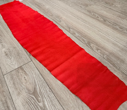 XXL Red Satin Genuine Karung Elephant Trunk Snake Leather product photo 1