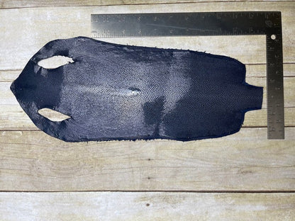 Navy Genuine Polished Sanded Stingray Hide Skin Sting Ray Leather Shagreen 880