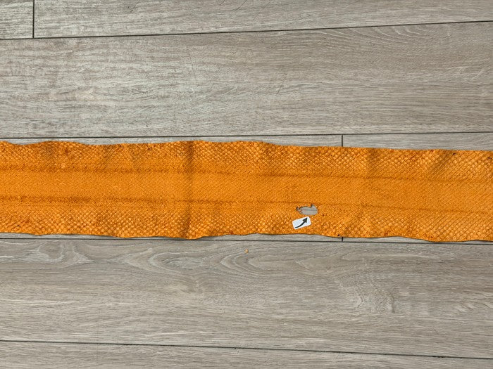 Tangerine Natural Pattern Genuine Anaconda Snake Leather 460 product photo 5