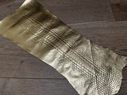 Gold Piece Genuine Python Snakeskin Leather real hide snake skin Rattle 369