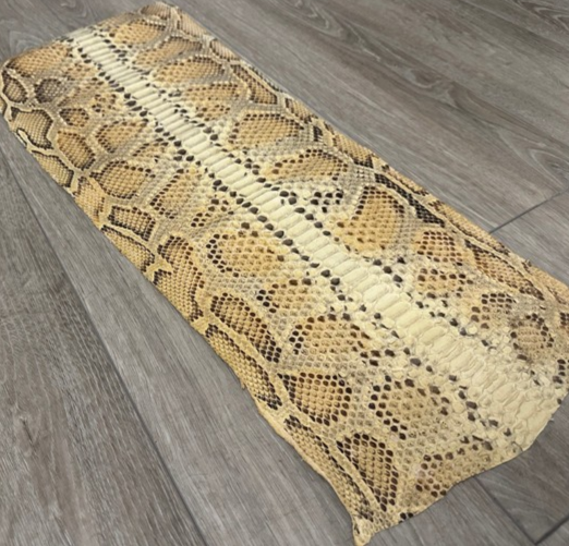 Honey Burmese Python Genuine Snake Leather real hide snake skin Rattle boa 150