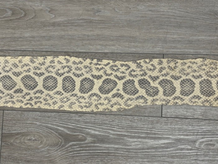 Ivory Natural Tan Anaconda Snake skin Leather real hide python boa rattle 396