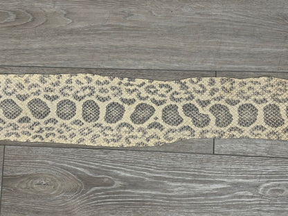 Ivory Natural Tan Anaconda Snake skin Leather real hide python boa rattle 396