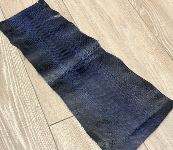 Misc Blue Satin Genuine Python Leather product photo 1