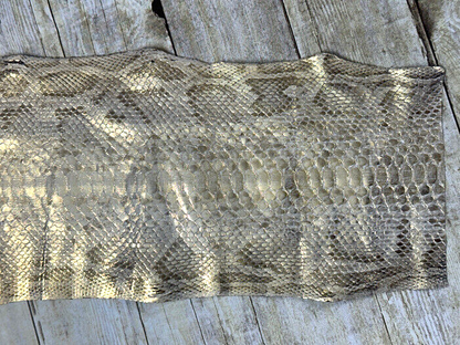Burmese Python with Gold tint Genuine Snake Leather real hide snake skin boa 113