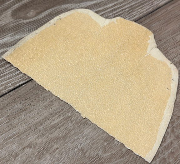 Genuine Stingray Leather - Ivory Sanded Piece Fish WYSIWYG 1063 product photo 1