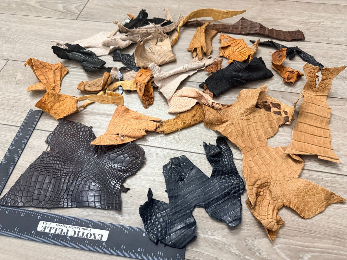 Assorted Genuine Crocodile Leather Scraps 322 product photo 2