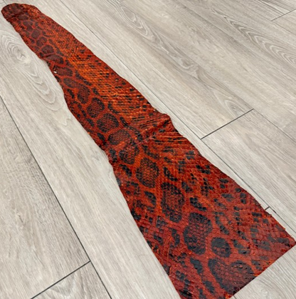 Mahogany Two Toned Natural Pattern Glossy Genuine Anaconda Snake Leather 546 product photo 1