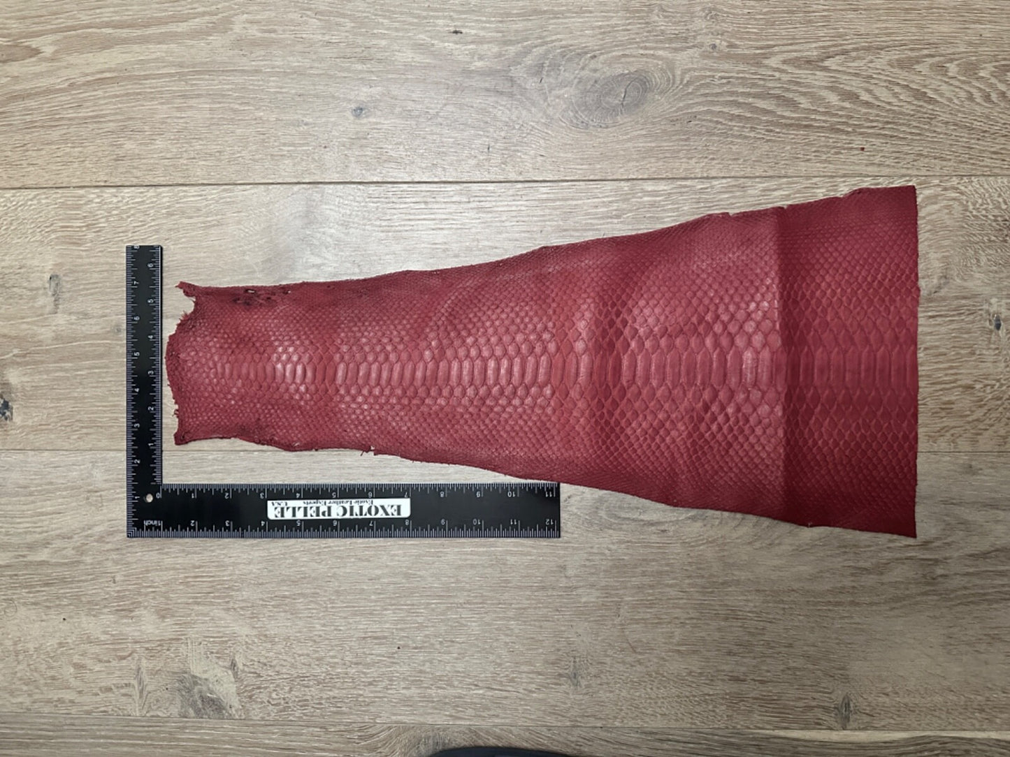 Red Matte Genuine Python Leather Belly 403 product photo 2