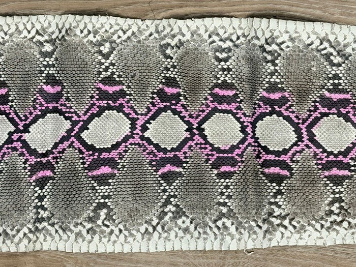 Natural With Pink Highlights Genuine Python Leather 489 product photo 3