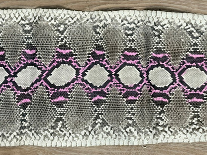 Natural With Pink Highlights Genuine Python Leather 489 product photo 3
