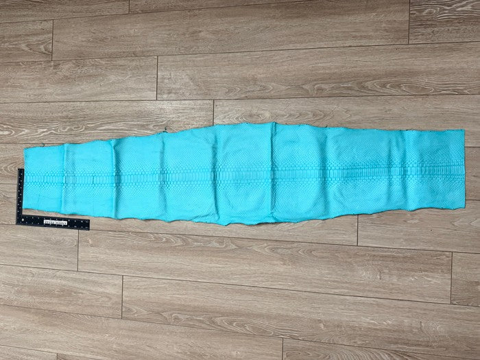 Blue Patina Genuine Reticulated Python Snake Leather Matte 432 product photo 2