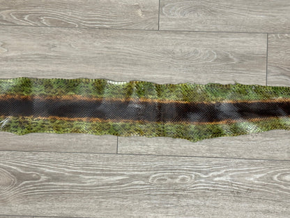 Green Natural Genuine Anaconda Snakeskin Leather real hide snake skin python 312