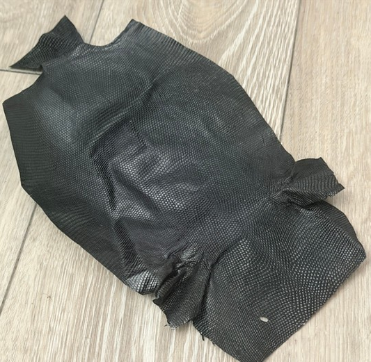 Black Satin Genuine Tegu Teju Lizard Leather 279 product photo 1
