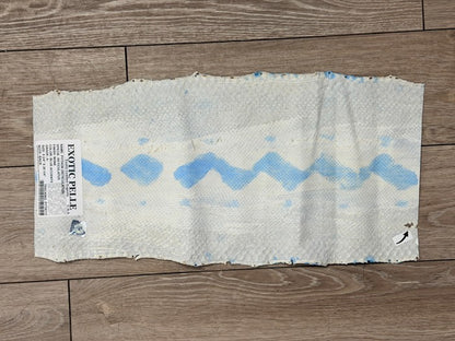 Genuine Reticulated Python Leather Natural With Blue Highlights, product photo 3