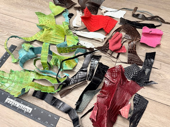 Assorted Genuine Alligator & Crocodile Leather Scraps 102 product photo 3