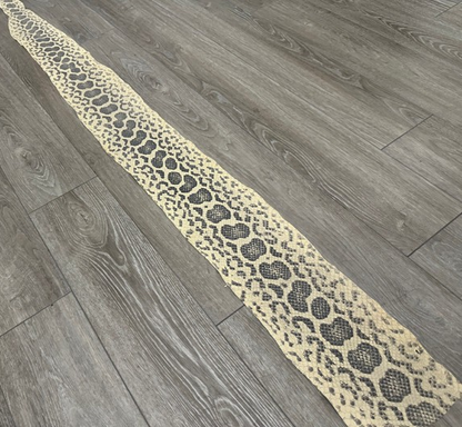 Ivory Natural Tan Anaconda Snake skin Leather real hide python boa rattle 373