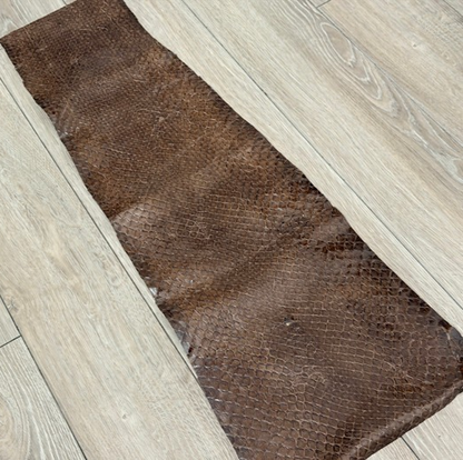 Brown Glossy Genuine Anaconda Leather ANC540 product photo 1