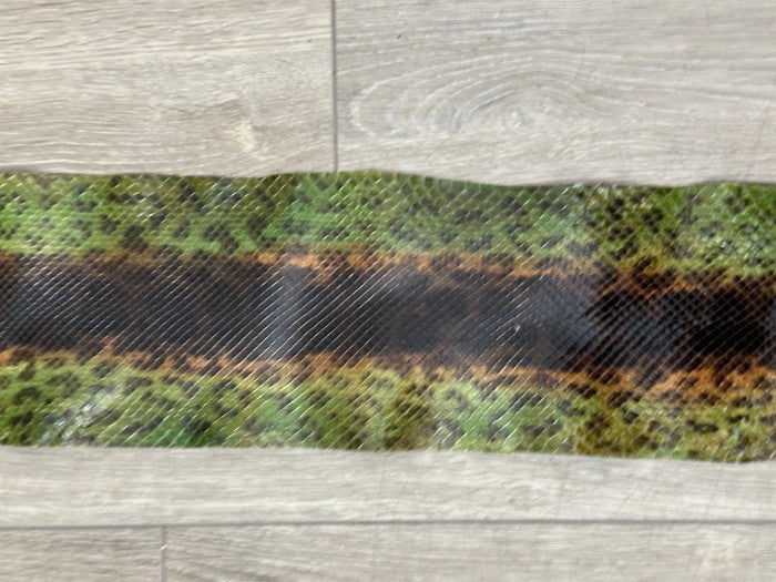 Green Natural Genuine Anaconda Snakeskin Leather real hide snake skin python 345