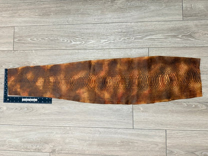 Multicolor Satin Genuine Short-Tail Python Snake Leather 177 product photo 2