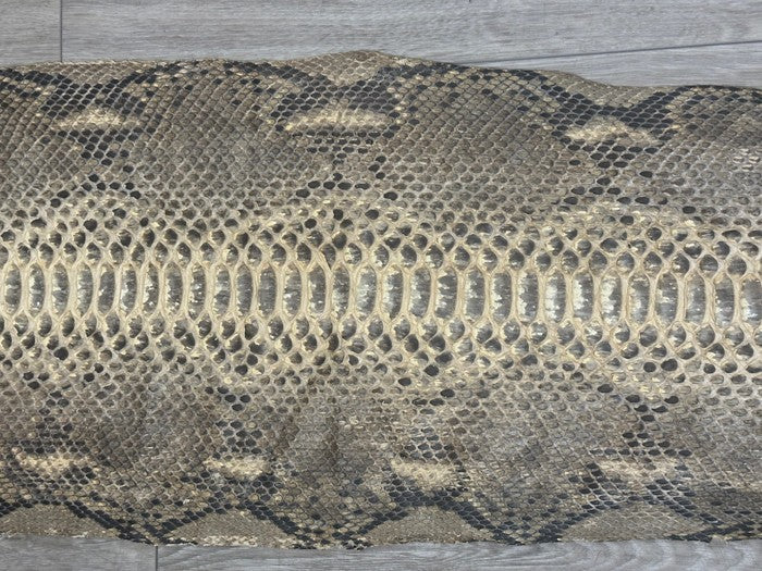 XXL Honey - Natural Pattern Satin Genuine Python Leather PYTR317 product photo 4