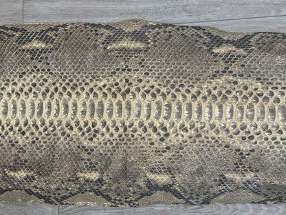 XXL Honey - Natural Pattern Satin Genuine Python Leather PYTR317 product photo 4
