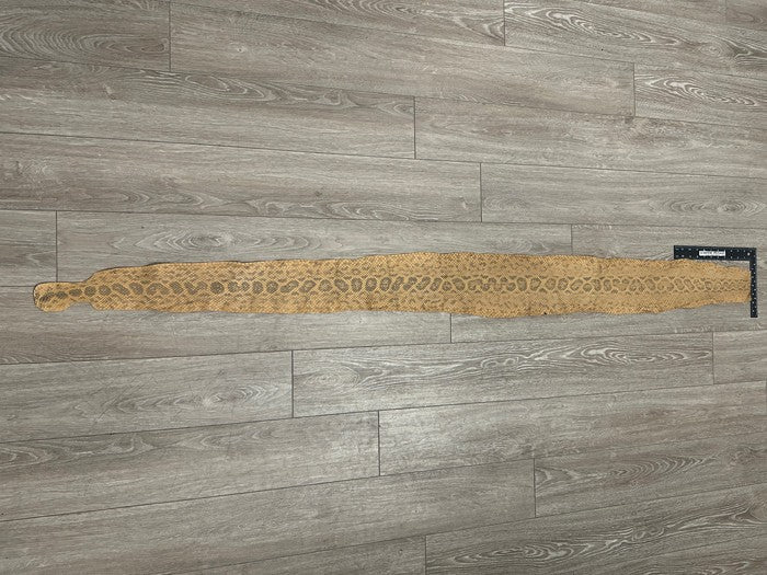 Brown Natural Tan Anaconda Snake skin Leather real hide python boa rattle 386